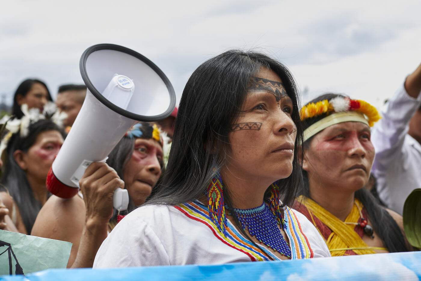 Amazonian women at a public march