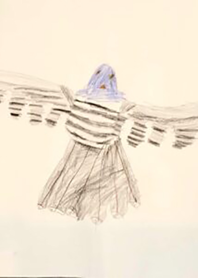 childs drawing of a bird